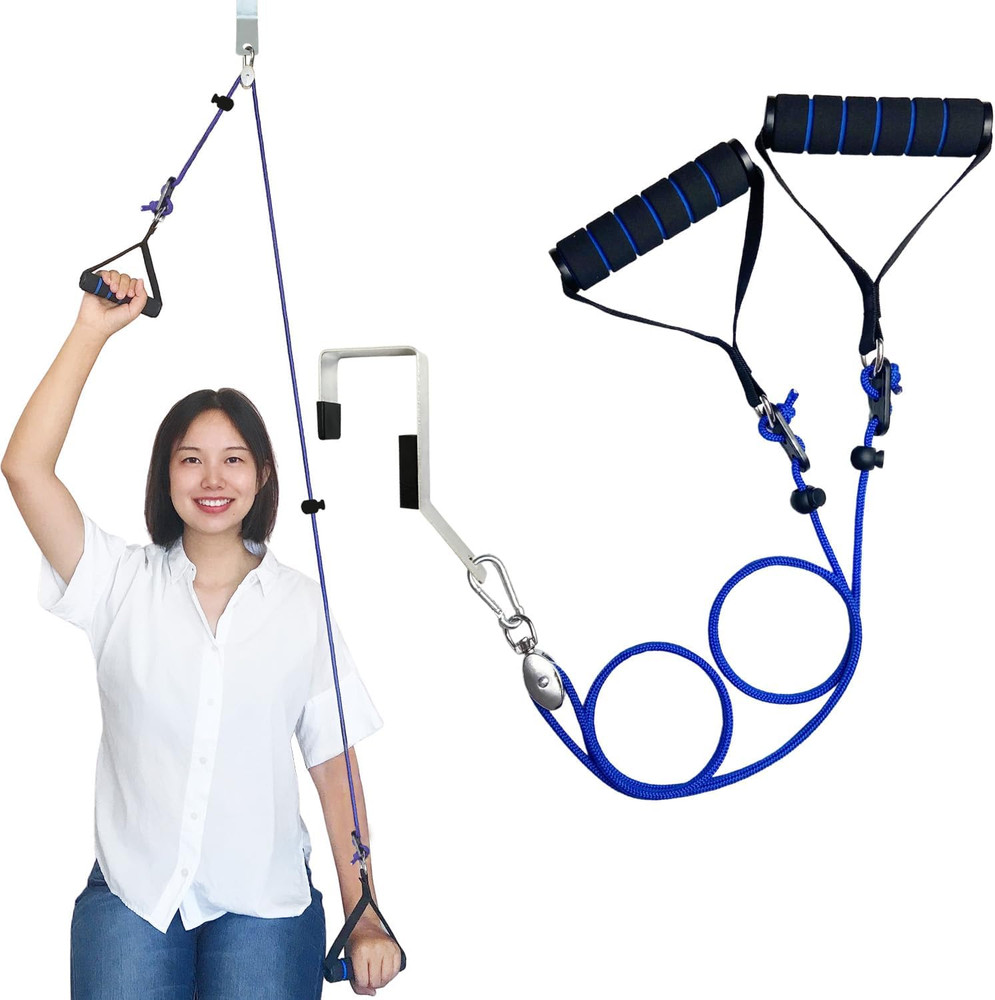Shoulder Pulley Over Door Exercise System Arm Mobility Trainer Adjustable Rope