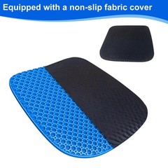 Large Gel Seat Cushion for Long Sitting With Non-Slip Size, Blue
