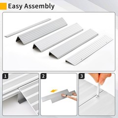 4″ Door Threshold Ramp Aluminum Adjustable Rise Entry Ramp for Wheelchair