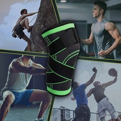 3D Weaving Knee Sleeve Compression Brace Adjustable Straps Sport Running Gym New
