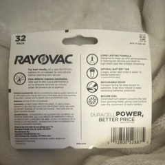 Rayovac Size 10 Yellow Zinc-Air Hearing Aid Batteries 32 Pack 1.45V 10-32