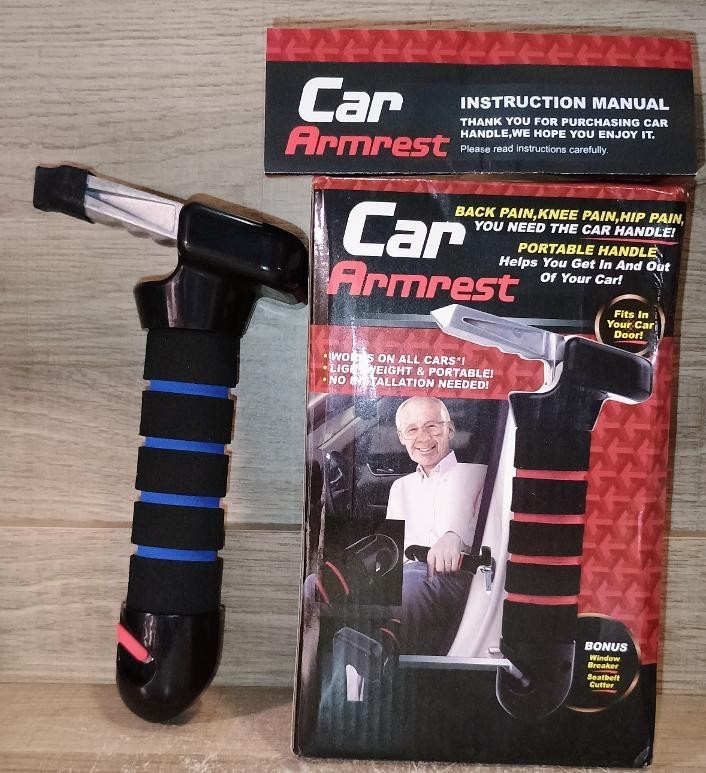 Car Armrest Portable Handle Help Get In & Out of Car Window Breaker Seatbelt NEW