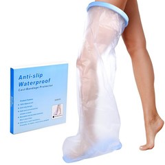 Bukihome Adult Watertight Full Leg Cast Cover, Extra Wide Shower Foot Protector