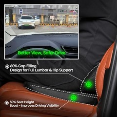 2Pack Lumbar Support Pillow & Seat Style A Lumbar Support & Cushion Combo Black