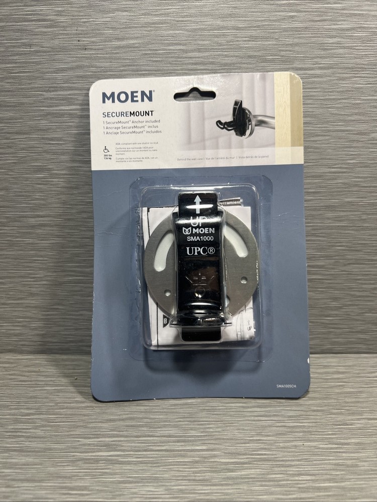 Moen SMA1005CH Home Care Securemount Grab Bar Mounting Anchor Sealed ADA 300 lbs