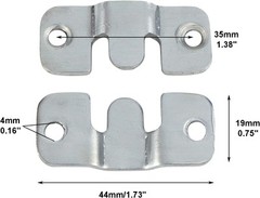 20 Pcs Sectional Couch Connectors Furniture Interlocking, Metal 44x19mm