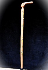 Amethyst and Oak Cane with Brass and Yellow !!
