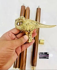 Antique Handle Hercule Poirot Swan Style Brass Walking Stick