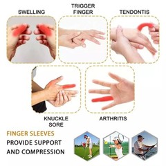 10 PCS Finger Splint Trigger Finger Brace Sleeves Pain Relief Sports Support FNS