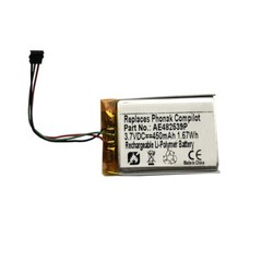 450mAh AE482639P Battery for Phonak Compilot Bluetooth Streamer