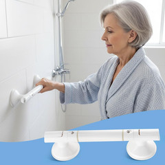 Grab Bars for Bathtubs and Showers,13.78inch Suction Cup Grab Bar, Removable …