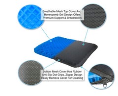 Egg Honeycomb Cooling Gel Support Seat Office Cushion Non-Slip Breathable Cover