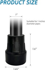 Reliable 1 Inch Replacement Cane Tips – Skid-Resistant & Metal Reinforced