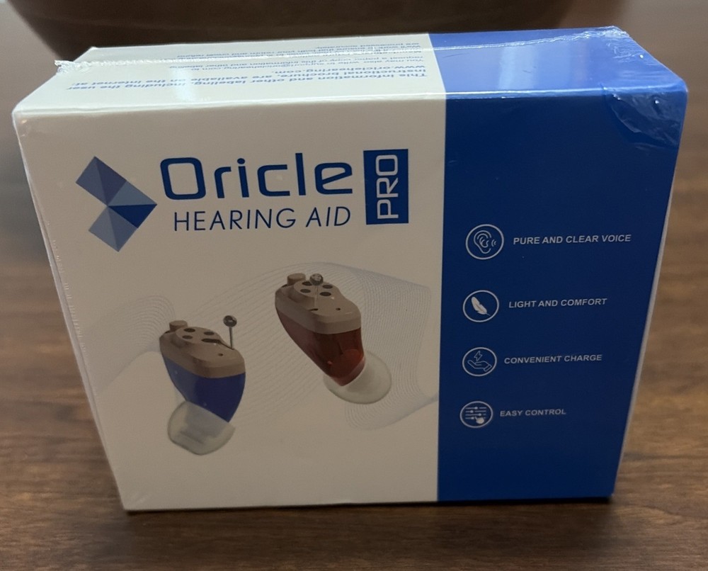 Oricle PRO Hearing Aid for Adults w/ Charging Case – New/Sealed!
