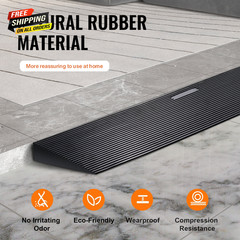 Cuttable Threshold Ramp Rubber Wheelchair Ramp Solid 1.2″ Rise 35.4″ Wide