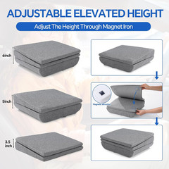 MABOZOO Magnetic Height Adjustable Booster Seat Cushions, 6 Inch Thick Office Ch