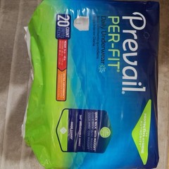 4 Packs of 20 count(80)Prevail Per-Fit Extra Absorbency Incontinent Underwear