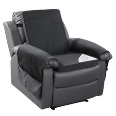 HOMBYS Recliner Chair Cushion for Elderly with Lumbar 20″x20″x2″, Black