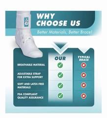 ASO Ankle Stabilizer (XX-Small, White) – Ankle Brace for Sprained Ankle and P…