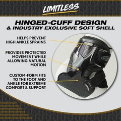 Ultra Zoom Ankle Brace – Soft Shell Hinged Support for Small/Medium, Black