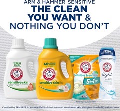 ARM & HAMMER Sensitive Skin Liquid Laundry Detergent, Fresh Scent, 105 fl oz, 10