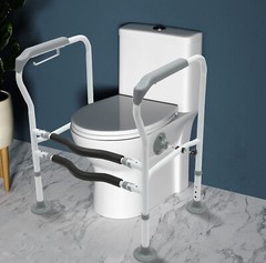 Toilet Safety Rails Toilet Handles for Elderly Handicap Toilet Frame Grab Bar