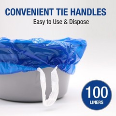 Dmi 100 Count Universal Bedside Commode Liners Portable Potty Toilet Bags