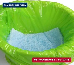 50 Pack Commode Liners with Absorbent Pads Disposable Toilet Chair Bucket Bags