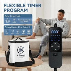 Ice Machine for Knee Surgery Cold Therapy with Auto Timer & Leak-Proof Bucket