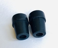 Harvy 1/2 In. Heavy Duty black rubber Replacement Cane Tip, 2 Pack , New