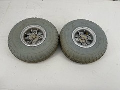 PAIR REAR DRIVE WHEELS TIRES 260X85 Shoprider Steamer Power Chair Parts