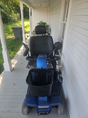 Pride 4-Wheel Mobility Scooter Blue w/ Basket Mirrors Headlight 24V 5A
