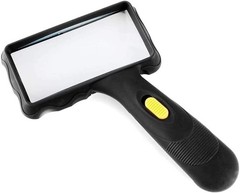 Goodforyou Hand-Held Rectangular Magnifying Glass Led Light Magnifier 10X