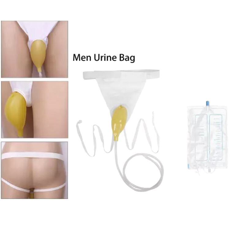 Male/ Men Urine Bag Urinal Pee Holder Collector Urinary Incontinen 1000ML
