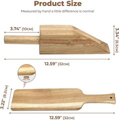 Mattress Lifter & Bed Maker Tool Set, Acacia Wood 2-Piece Tool for Lifting Ma…