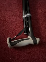 Rehand Quad Cane, Walking Cane with Ergonomic Handle, Adjustable, 4-Pronged Foot