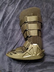 Top Shelf Orthopedics Large Walking Boot, Black, Brace Ankle Break Sprain