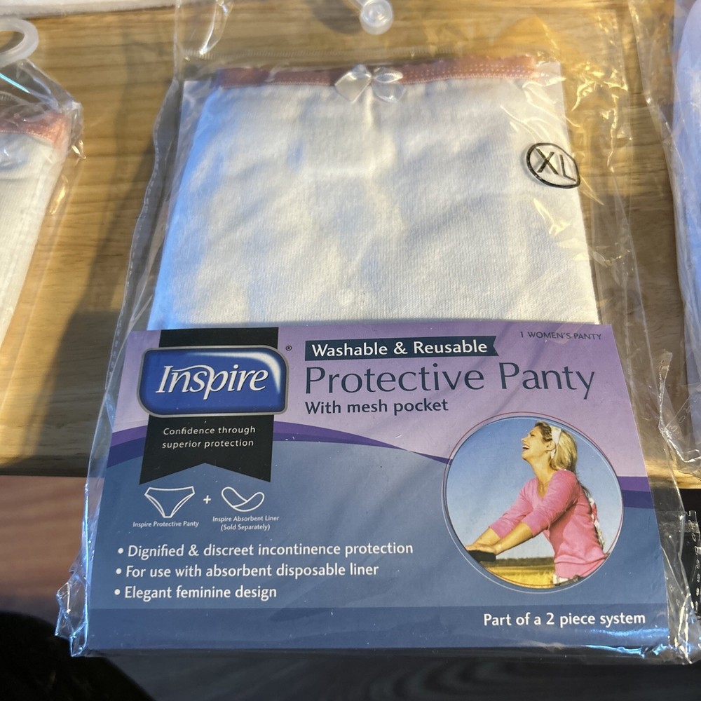 INSPIRE Women’s Protective Panties with Mesh Pocket Size XL