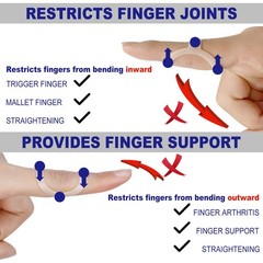 10Pcs Oval Finger Splints & Sleeves Kit, 6 Graduated Size 4,5,6,7,8,9, Nude