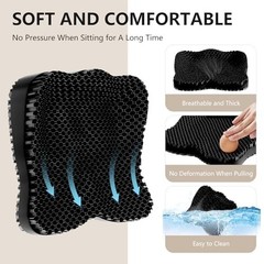Extra Large Gel Seat Cushion 19in – Thick Pressure Relief for Coccyx & Sciatica