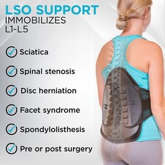Lumbar Decompression Back Brace – Adjustable Semi-Rigid Lumbosacral Corset Be…