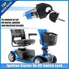 Pack of 1 For Mobility Scooter Ignition Starter On Off Switch Lock w/ 4 Keys