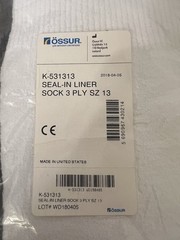 Ossur Iceross Seal-in Liner Sock 3 Ply – Size 13 / K-531313