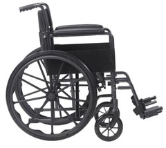 Drive Medical Silver Sport 1 Fixed Arm Swing-away Footrests Wheelchair Silver V