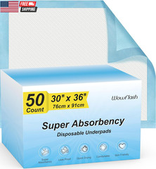 100 Count 22” X 22” Super Absorbency Disposable Underpads, Leakproof Quick Dryin