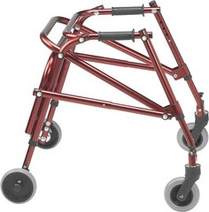 Nimbo 2G Lightweight Posterior Walker, Without Seat, Castle Red, Small