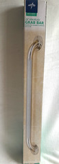 Medline 24 in. x 1-1/4 in. Bath Safety Grab Bar in Knurled Chrome