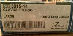 DeRoyal CLAVICLE STRAP LARGE HOOK &LOOP CLOSURE 3015-14
