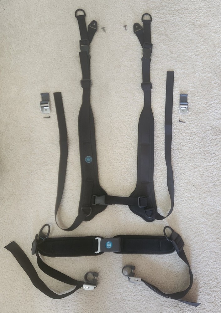 Quickie Iris Bodypoint PivotFit H-Style Harness, & Seat Belt w/ Hardware VGC