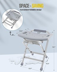 Folding Shower Chair for Inside Shower 400lbs Foldable Shower Stools Portable